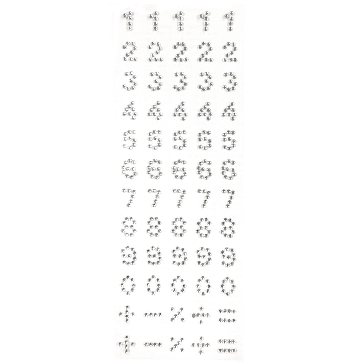 Wrapables Numbers Adhesive Rhinestones