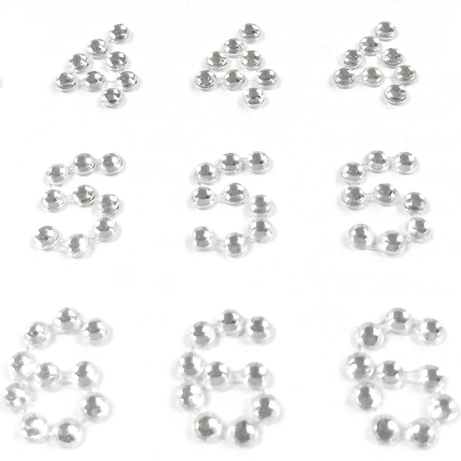 Wrapables Numbers Adhesive Rhinestones