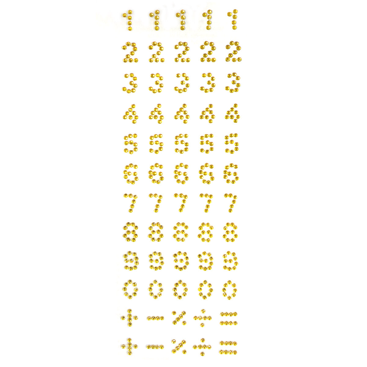 Wrapables Numbers Adhesive Rhinestones