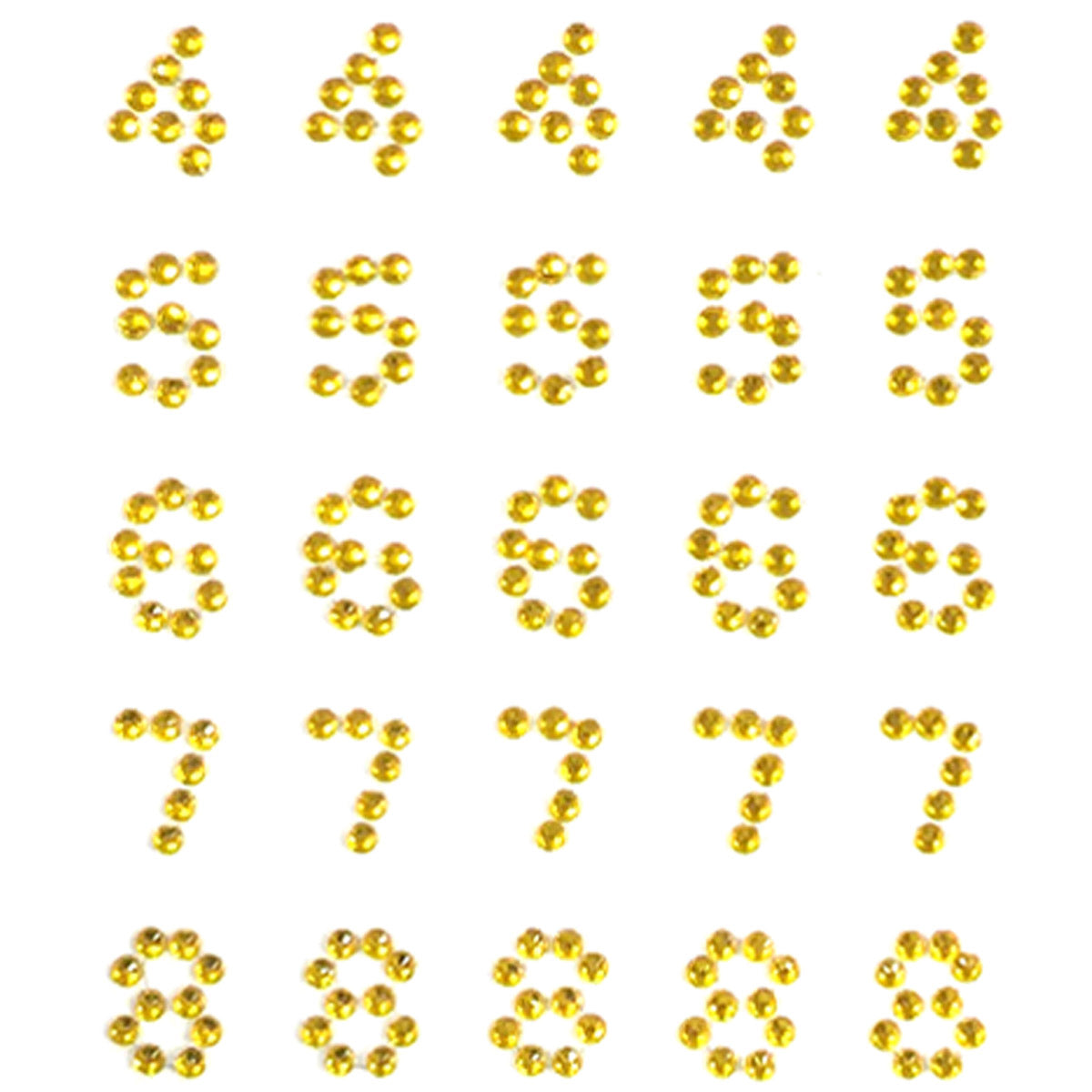 Wrapables Numbers Adhesive Rhinestones
