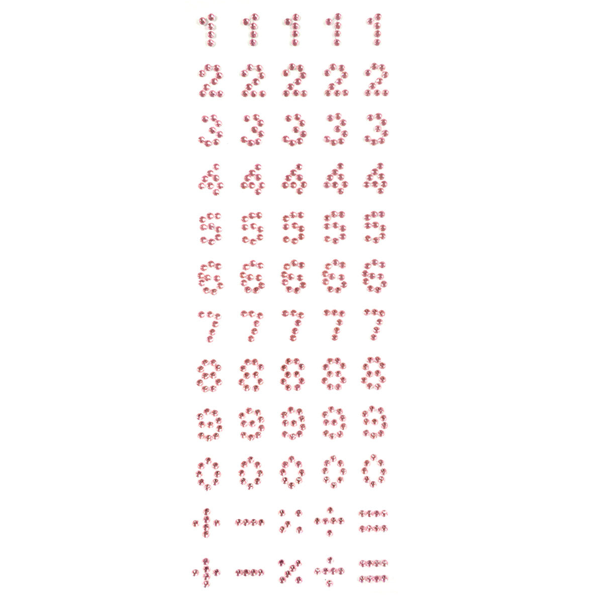 Wrapables Numbers Adhesive Rhinestones