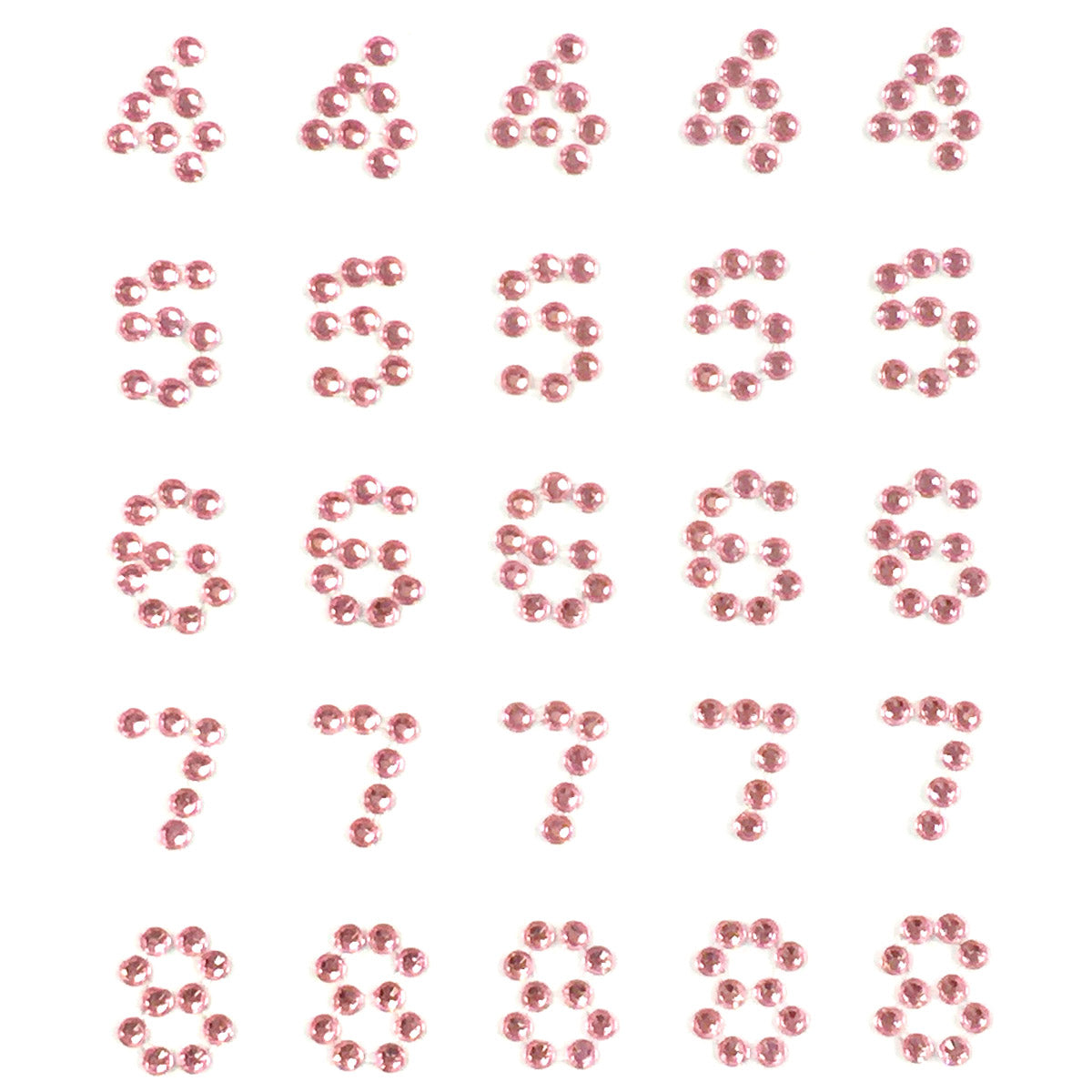 Wrapables Numbers Adhesive Rhinestones