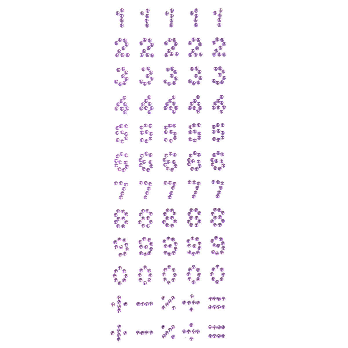 Wrapables Numbers Adhesive Rhinestones