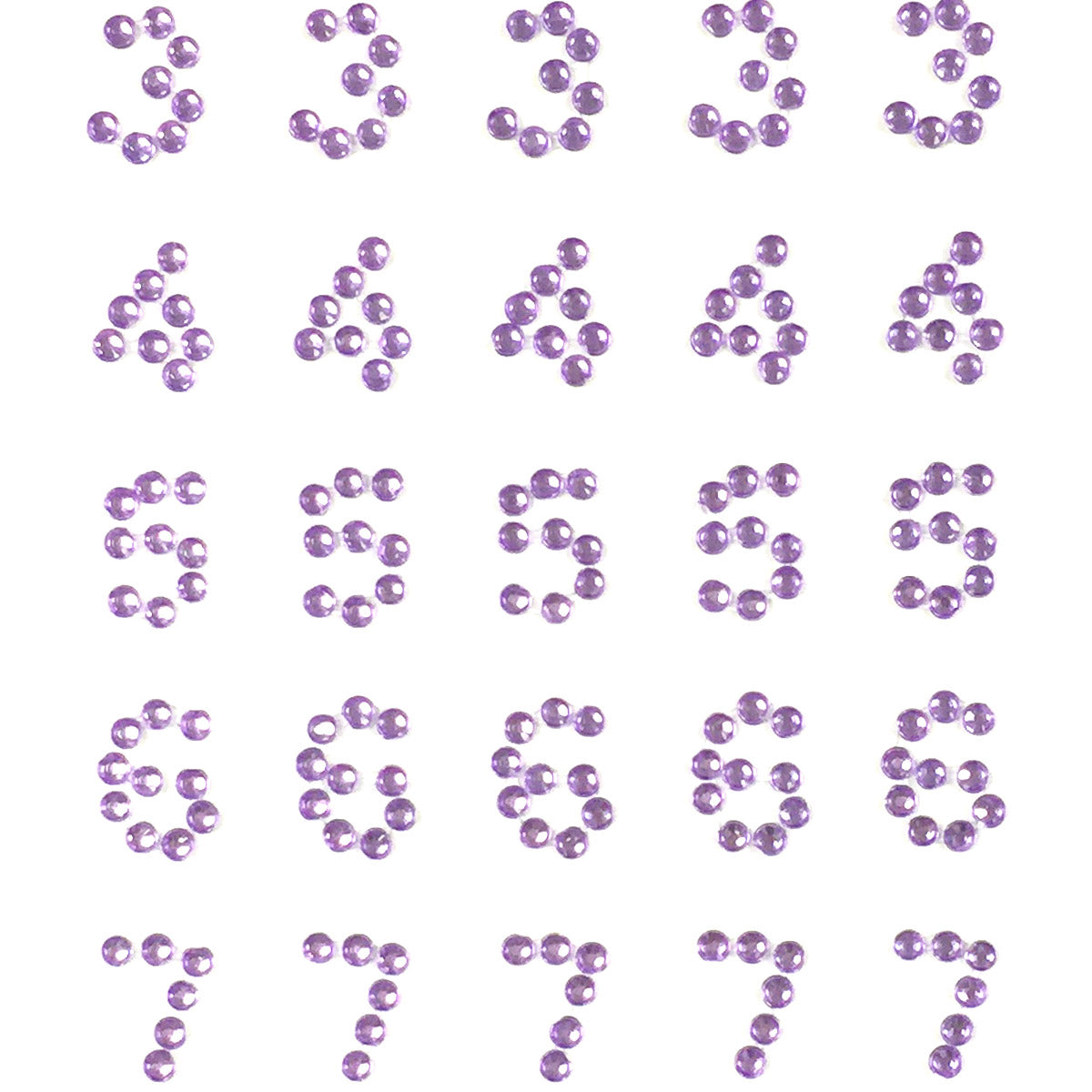 Wrapables Numbers Adhesive Rhinestones