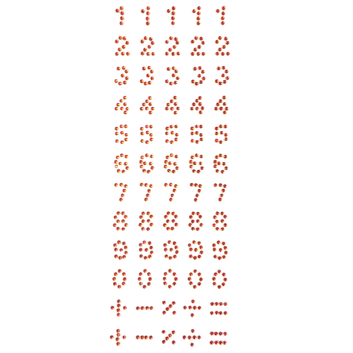 Wrapables Numbers Adhesive Rhinestones