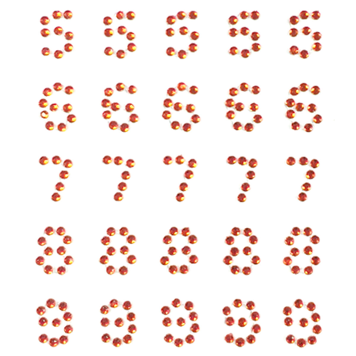 Wrapables Numbers Adhesive Rhinestones