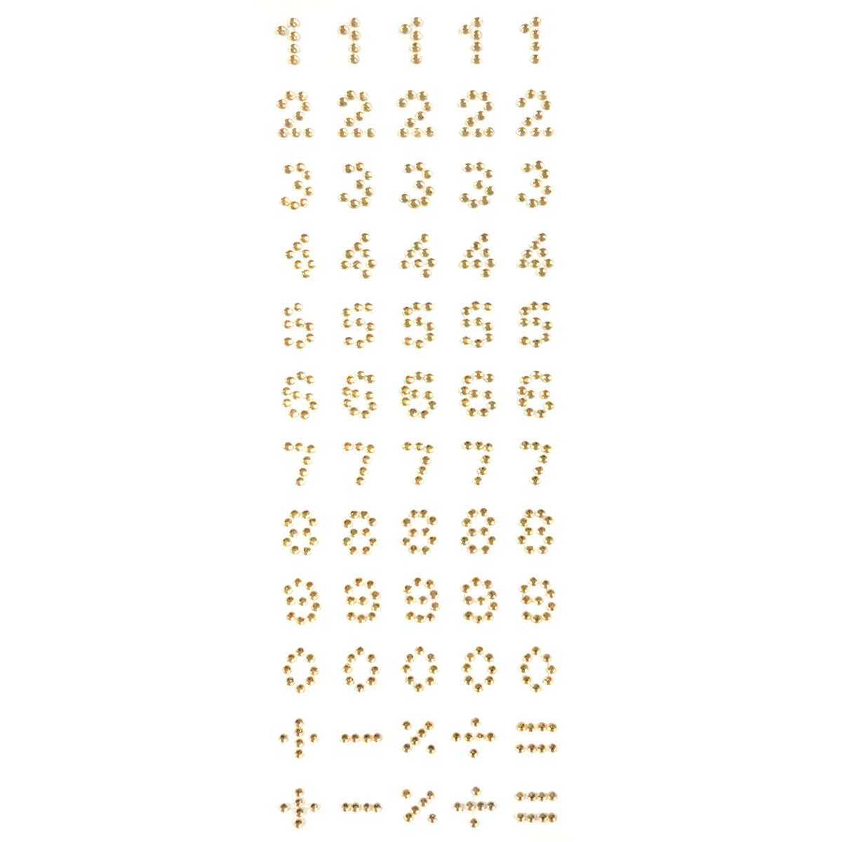 Wrapables Numbers Adhesive Rhinestones