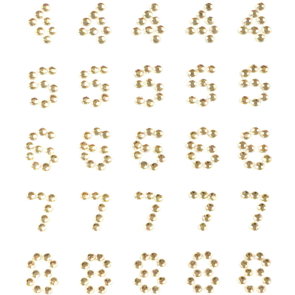Wrapables Numbers Adhesive Rhinestones