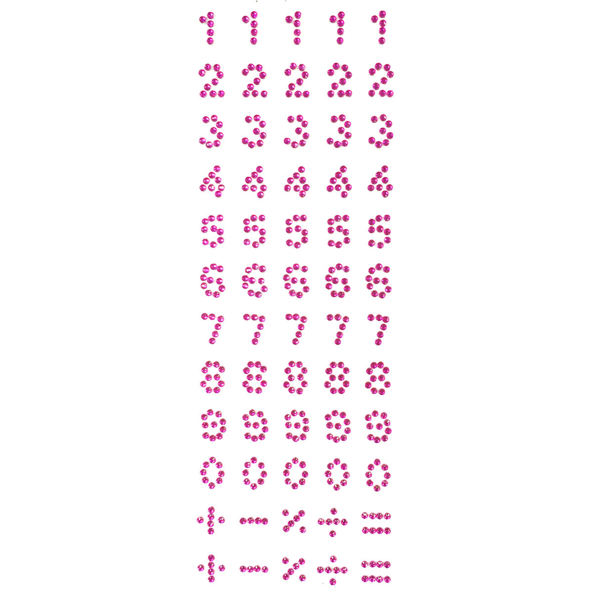 Wrapables Numbers Adhesive Rhinestones