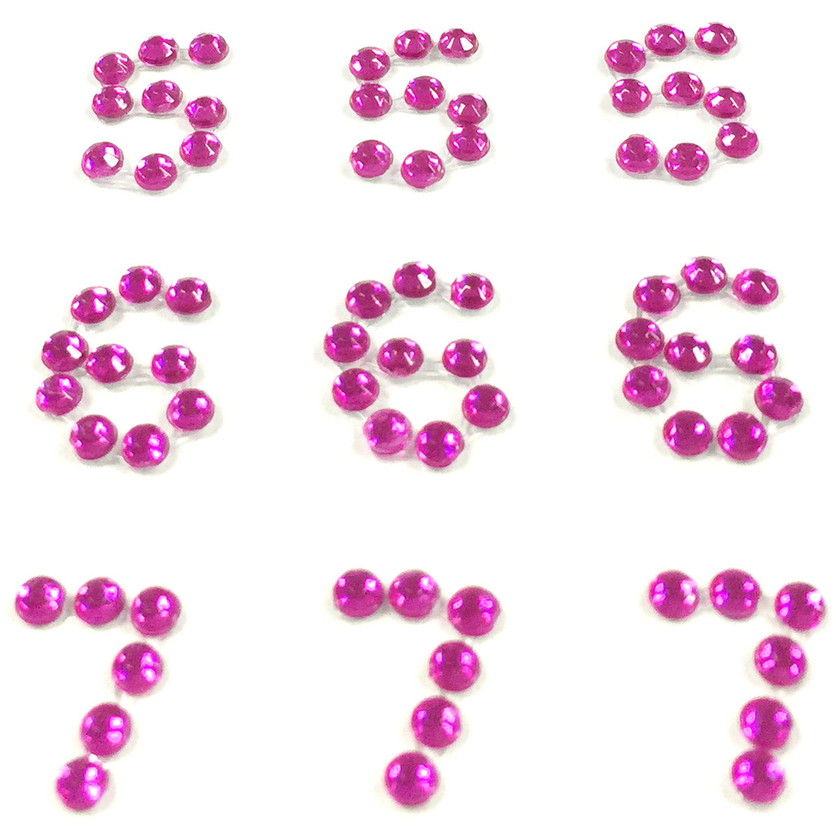 Wrapables Numbers Adhesive Rhinestones