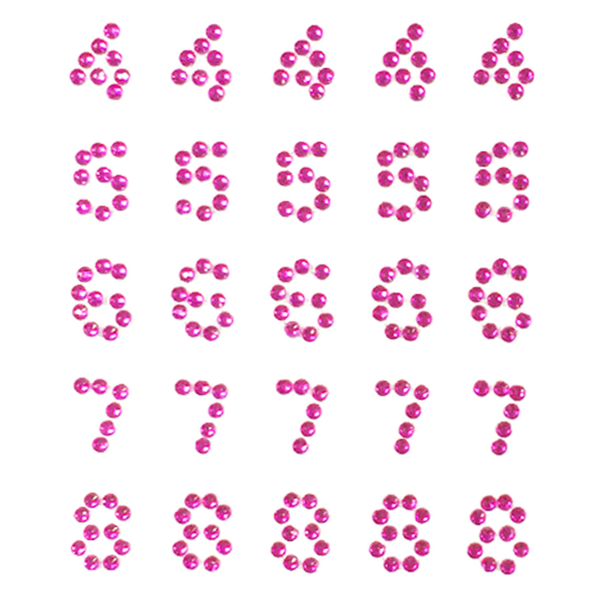 Wrapables Numbers Adhesive Rhinestones