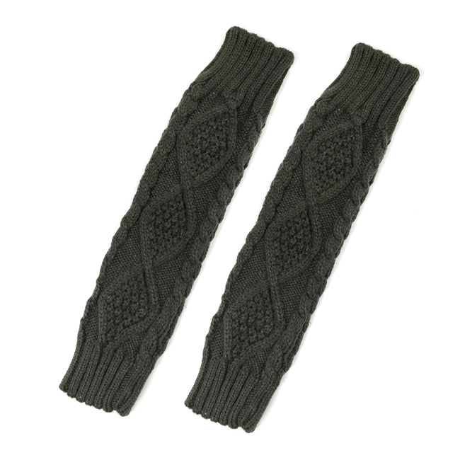 Wrapables Soft Cross-Knit Arm Warmers Fingerless Gloves