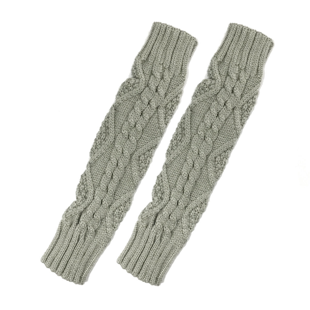 Wrapables Soft Cross-Knit Arm Warmers Fingerless Gloves