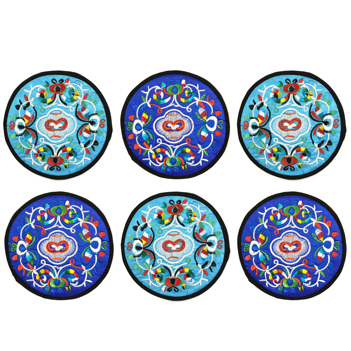 Wrapables Ethnic Embroidered Coasters Set of 6