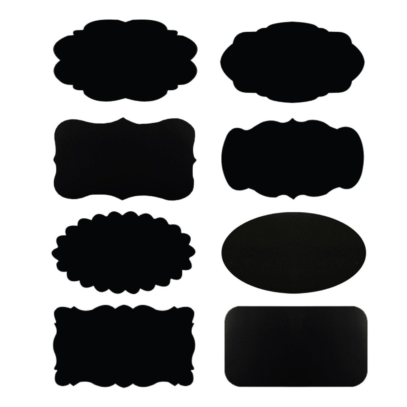 Wrapables Set of 32 Chalkboard Labels / Chalkboard Stickers With White Chalk Pen- 3.5" x 2"
