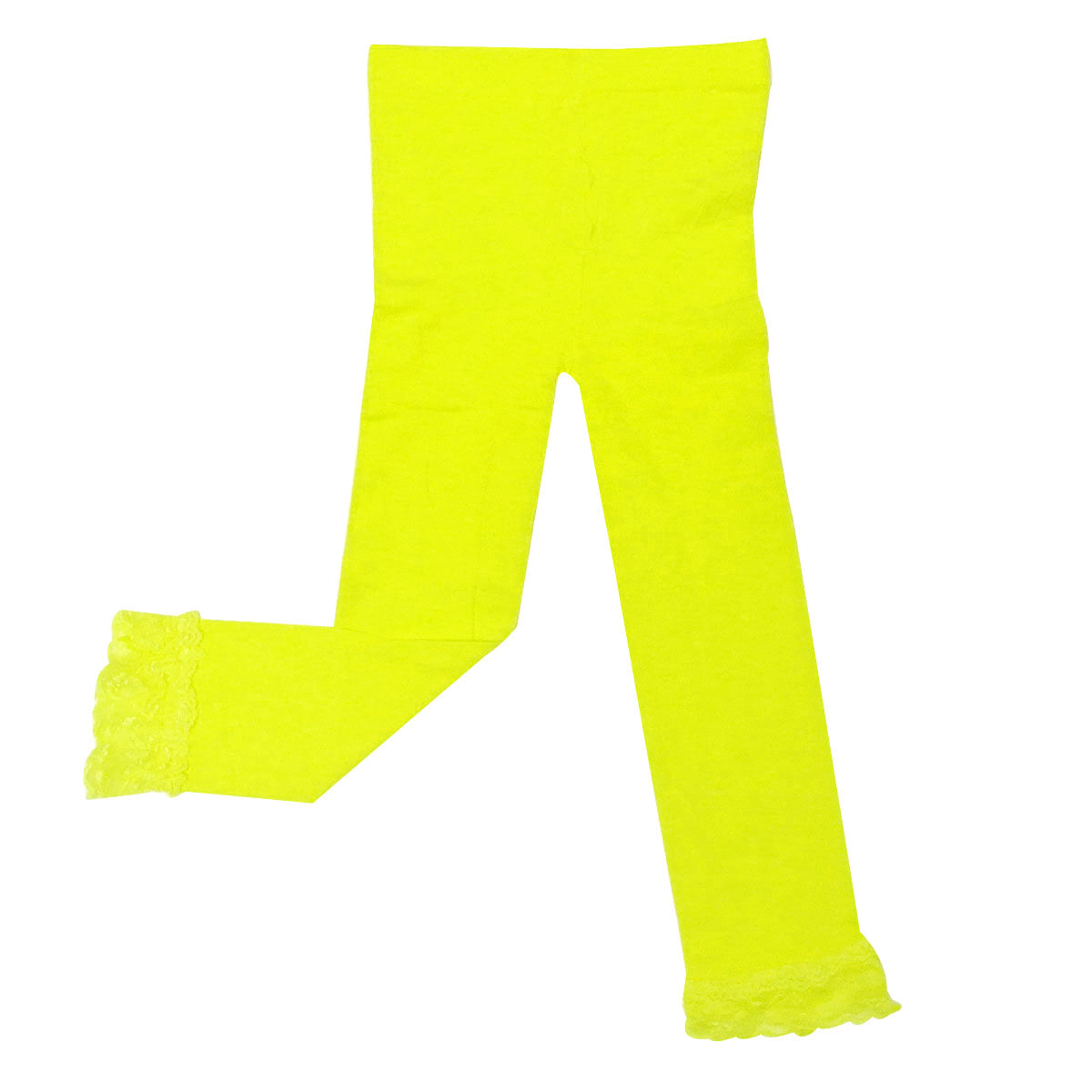 Wrapables Toddler Stretch Leggings with Lace Trim, Set of 3 (Blue, Green, Black)