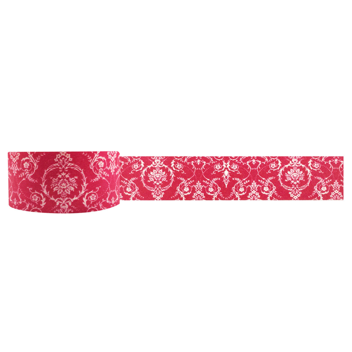 Wrapables Damask Washi Masking Tape, Royal Red