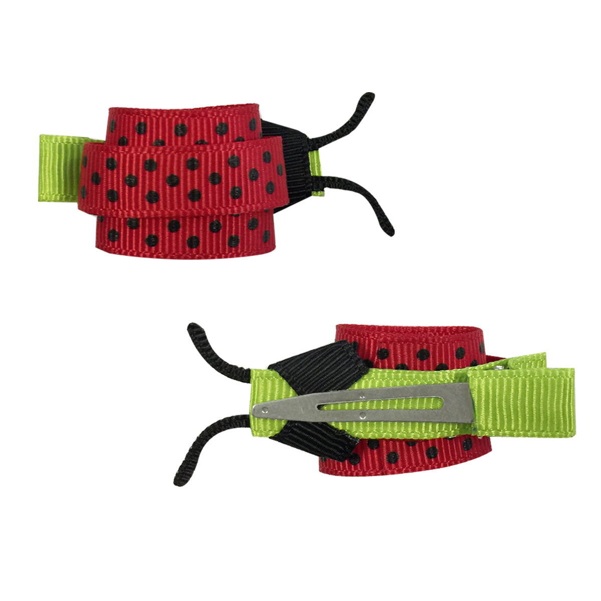 Wrapables Angel, Butterfly, Ladybug, Caterpillar Ribbon Sculpture Hair Clips Set