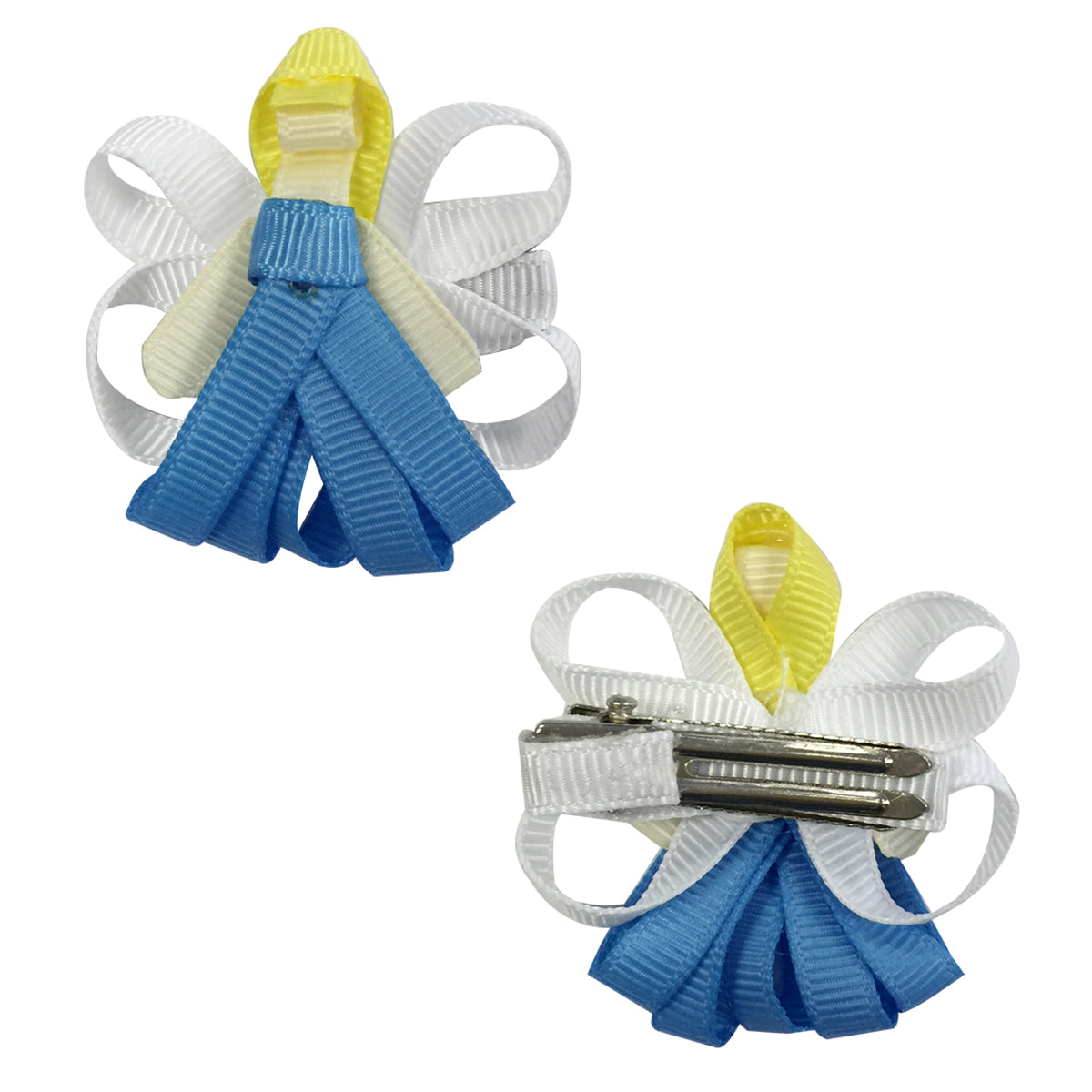 Wrapables Angel, Butterfly, Ladybug, Caterpillar Ribbon Sculpture Hair Clips Set