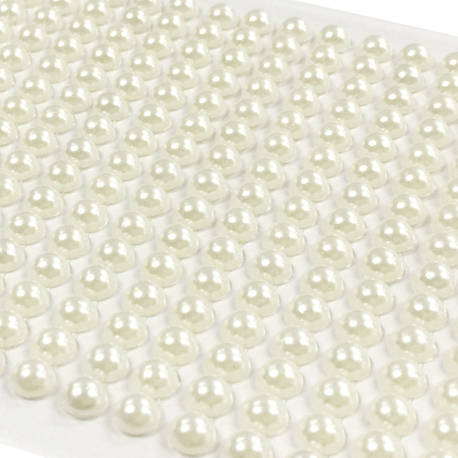 Wrapables 6mm Acrylic Pearl Adhesive Rhinestone Stickers, 540pcs