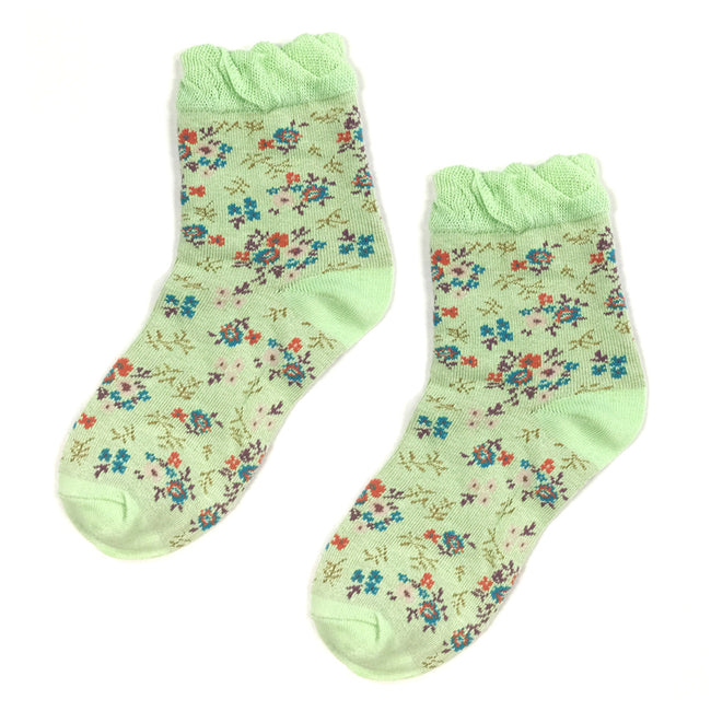 Wrapables Women's Vintage Floral Posies Socks (Set of 5)