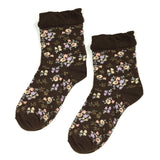 Wrapables Women's Vintage Floral Posies Socks (Set of 5)