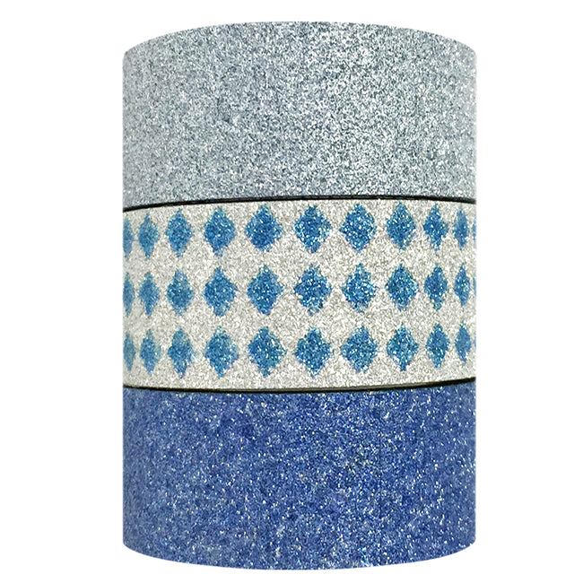 Wrapables Blue Ice Washi Masking Tape (Set of 3)