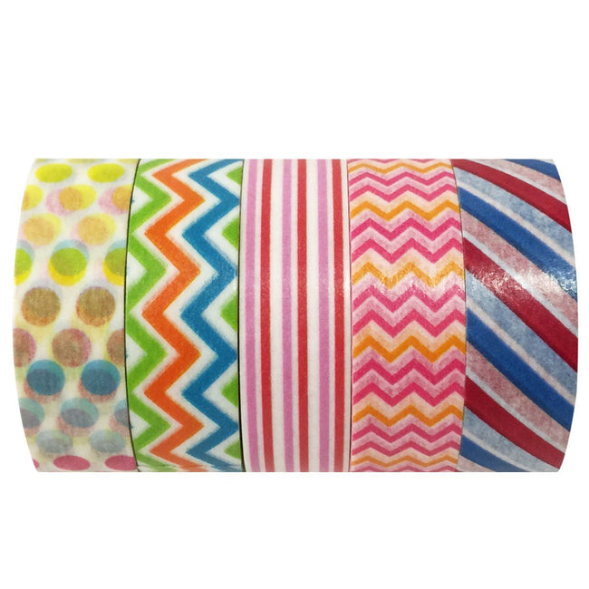 Wrapables Beach Bonanza Washi Tapes Masking Tapes, Set of 5