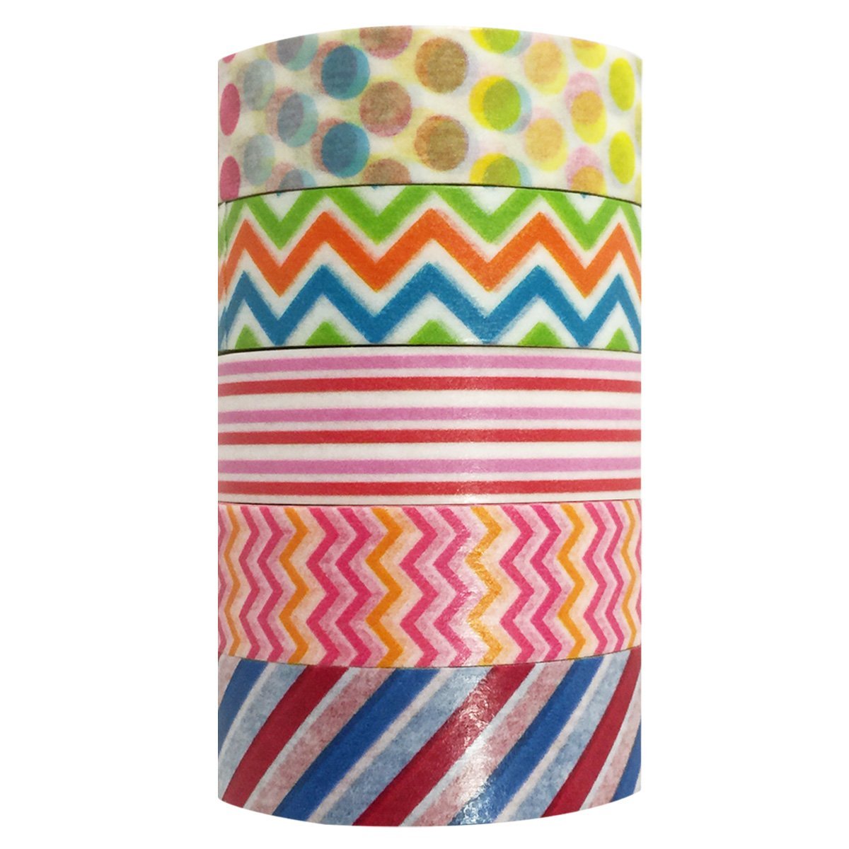 Wrapables Beach Bonanza Washi Tapes Masking Tapes, Set of 5