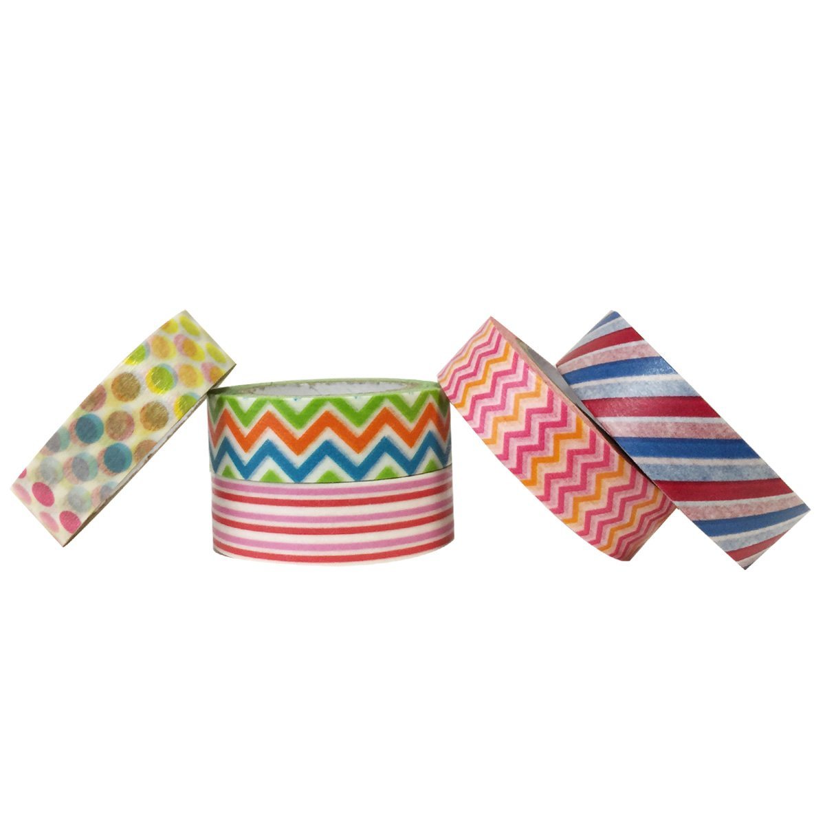 Wrapables Beach Bonanza Washi Tapes Masking Tapes, Set of 5