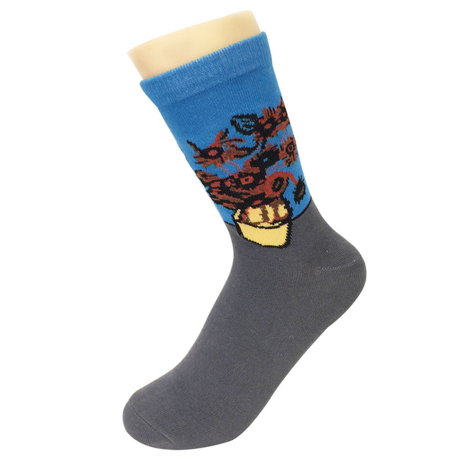 Wrapables Sunflower Floral Bouquet Crew Socks (Set of 2)