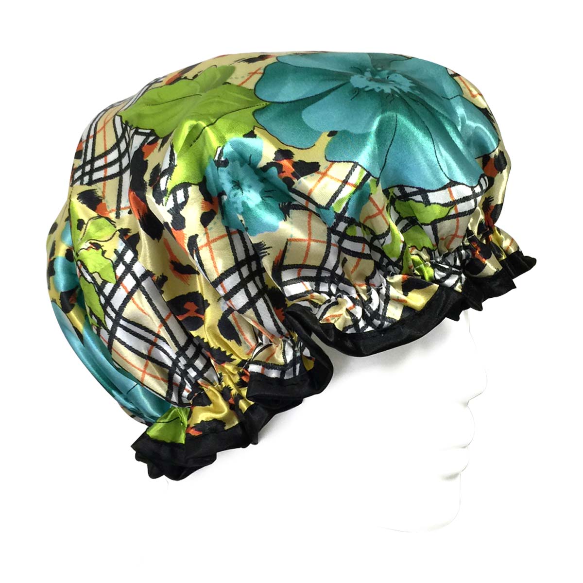 Wrapables Trendy Satin Shower Cap