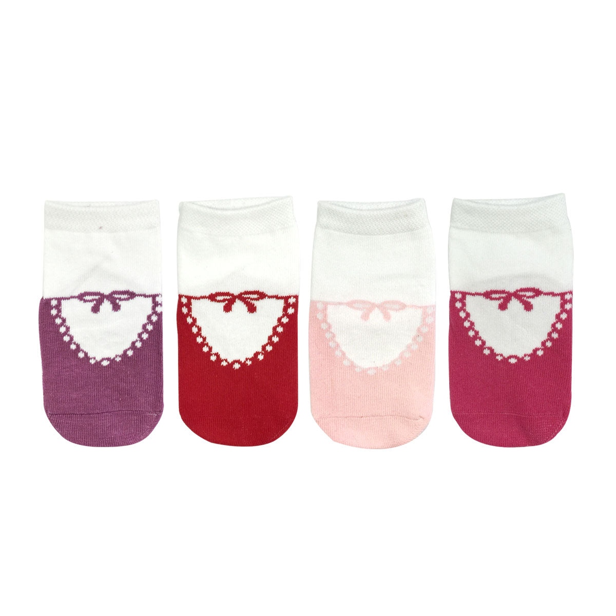 Wrapables Anti Slip Mary Jane Socks for Babies (Set of 4)