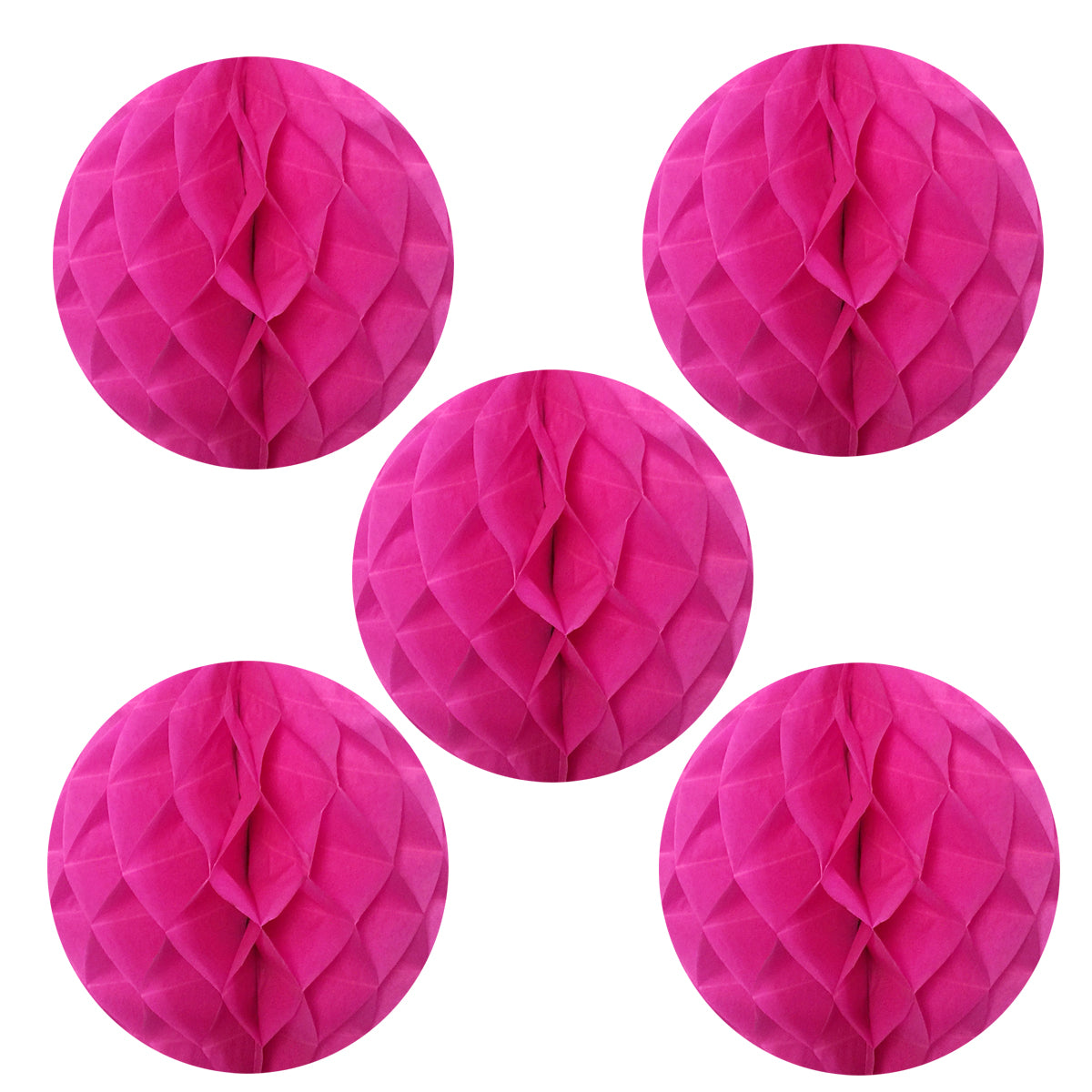 Wrapables 6" Set of 5 Tissue Honeycomb Ball Party Decorations