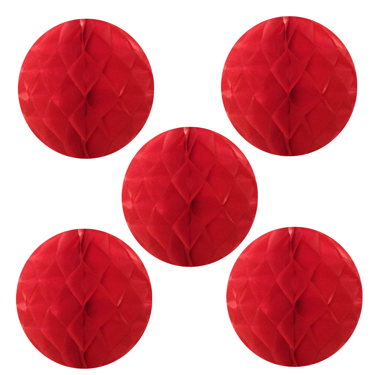Wrapables 6" Set of 5 Tissue Honeycomb Ball Party Decorations