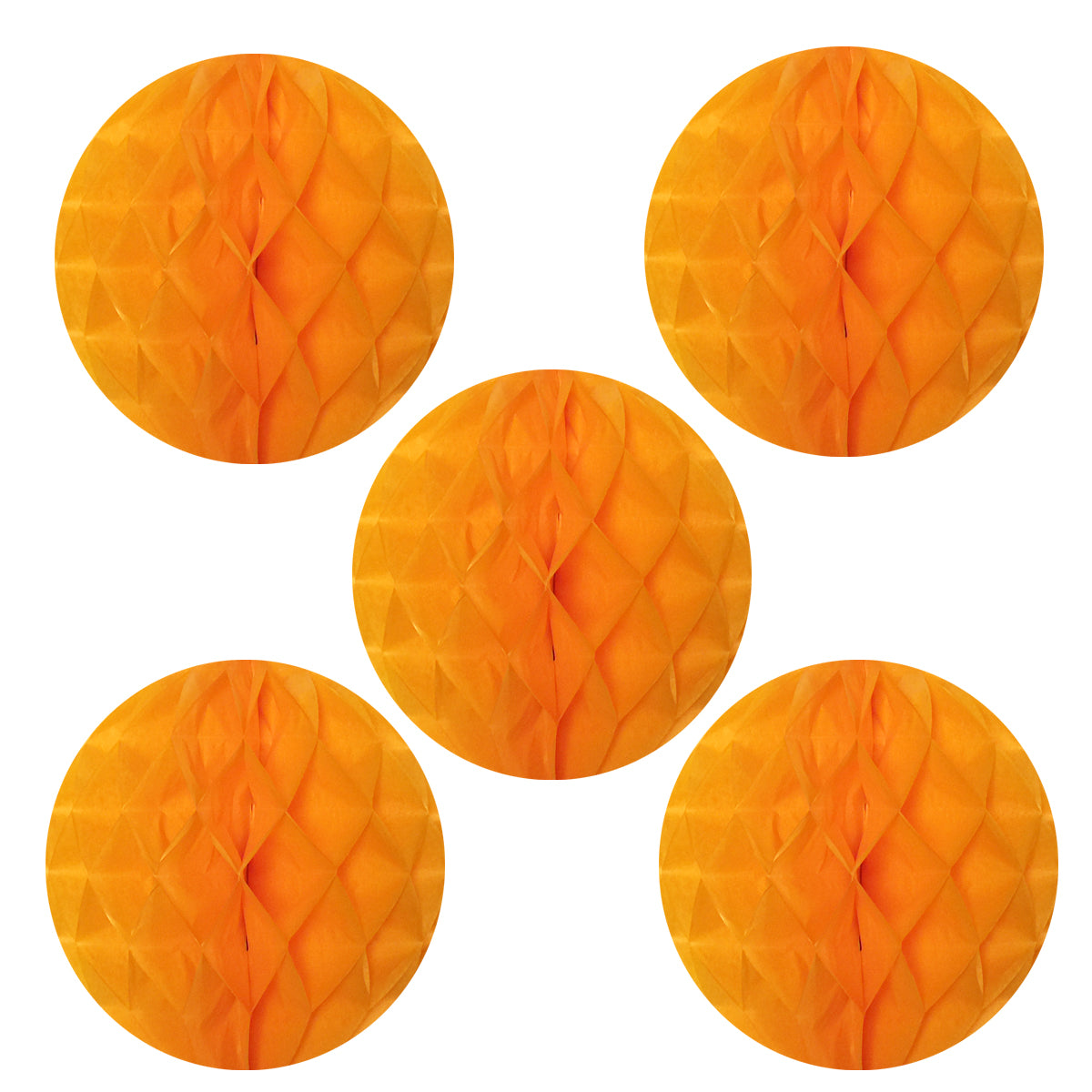 Wrapables 6" Set of 5 Tissue Honeycomb Ball Party Decorations