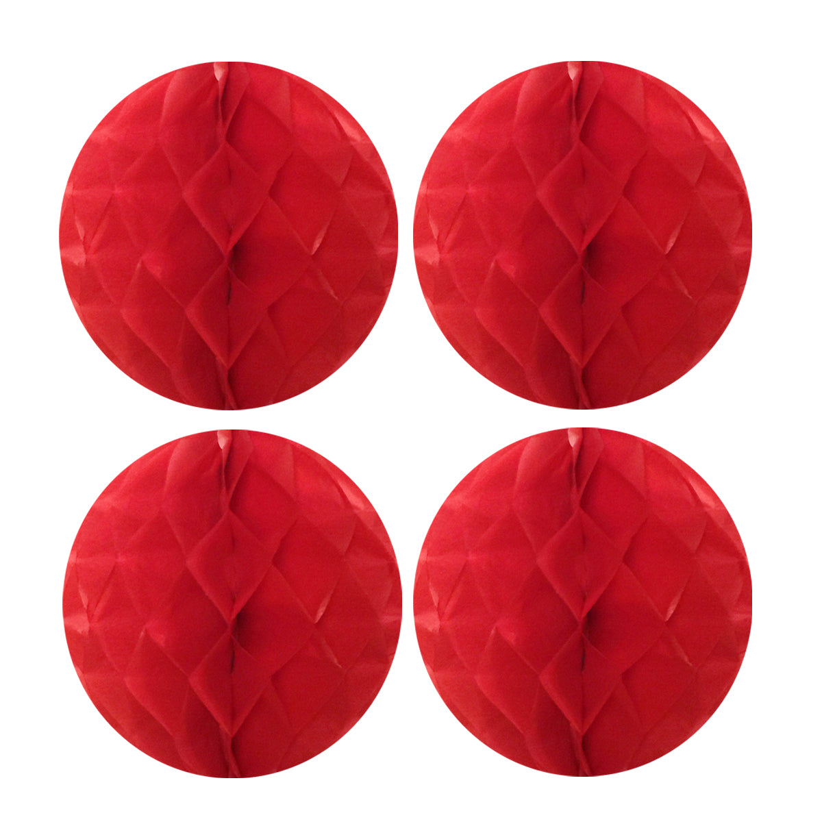 Wrapables 8" Set of 4 Tissue Honeycomb Ball Party Decorations