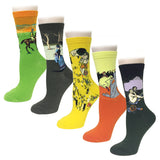 Wrapables Famous Painting Masterpiece Artwork Crew Socks (5 pairs)
