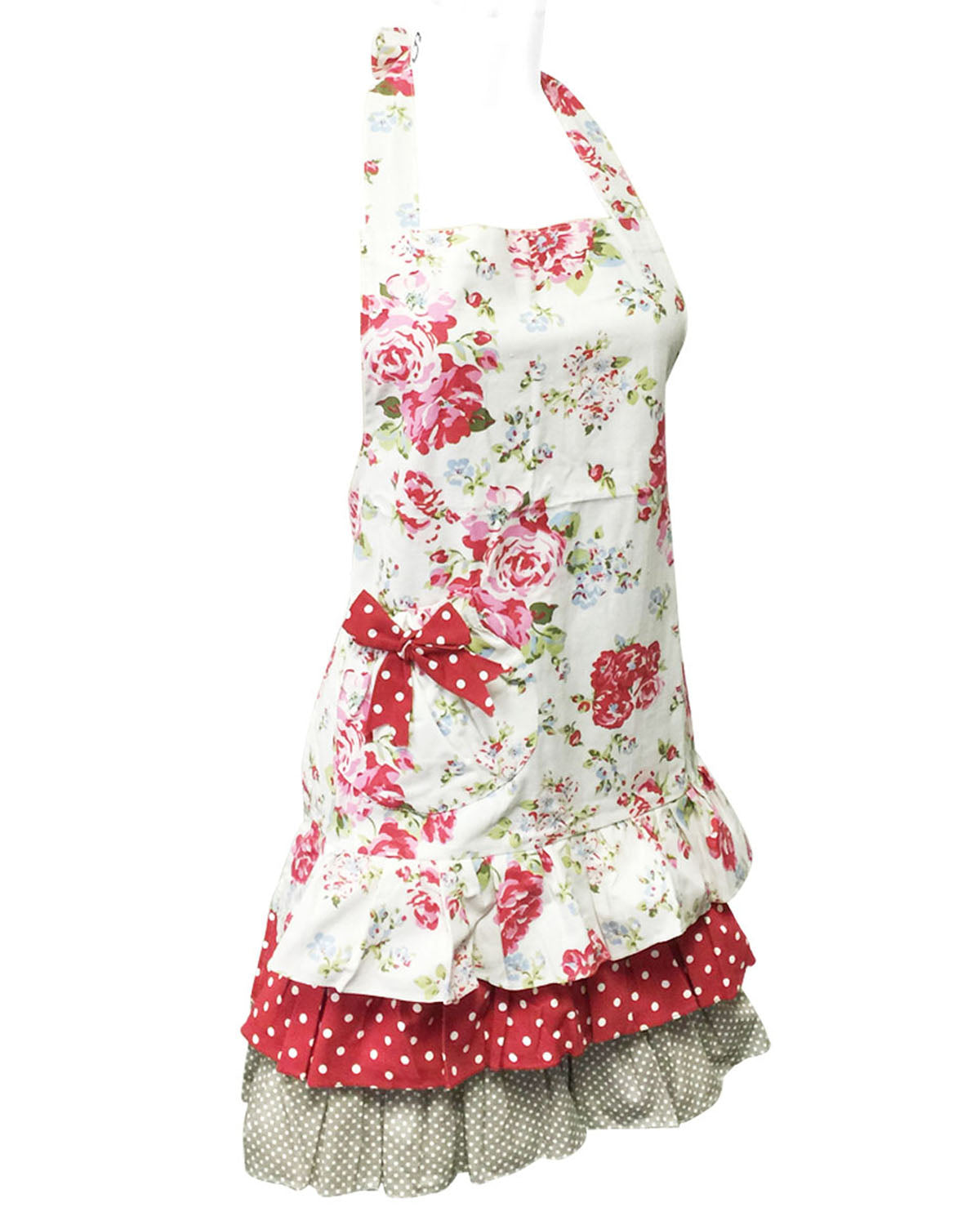 Wrapables Mother and Daughter Ruffles and Roses Apron for Baking, Cooking & Crafts