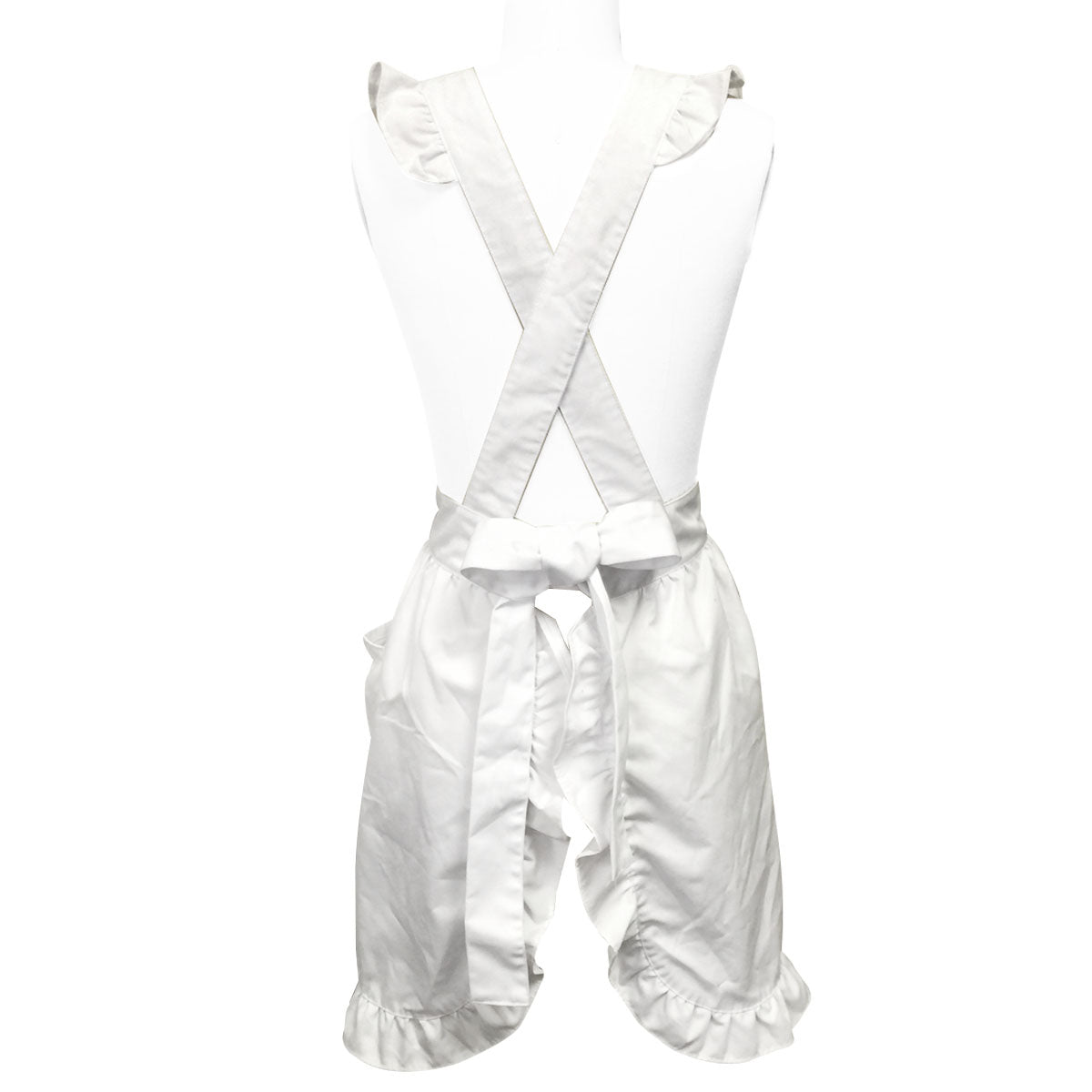 Wrapables Retro White Apron with Pockets for Cooking or Cosplay, Halloween Costume Accessories