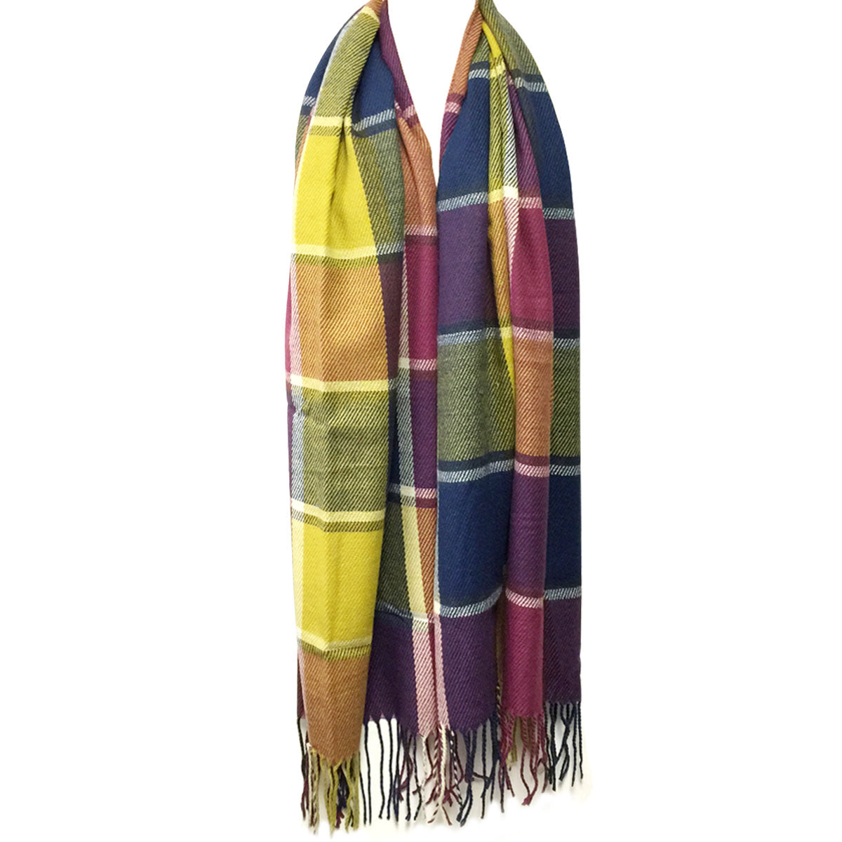 Wrapables Winter Warm Plaid Long Scarf Wrap