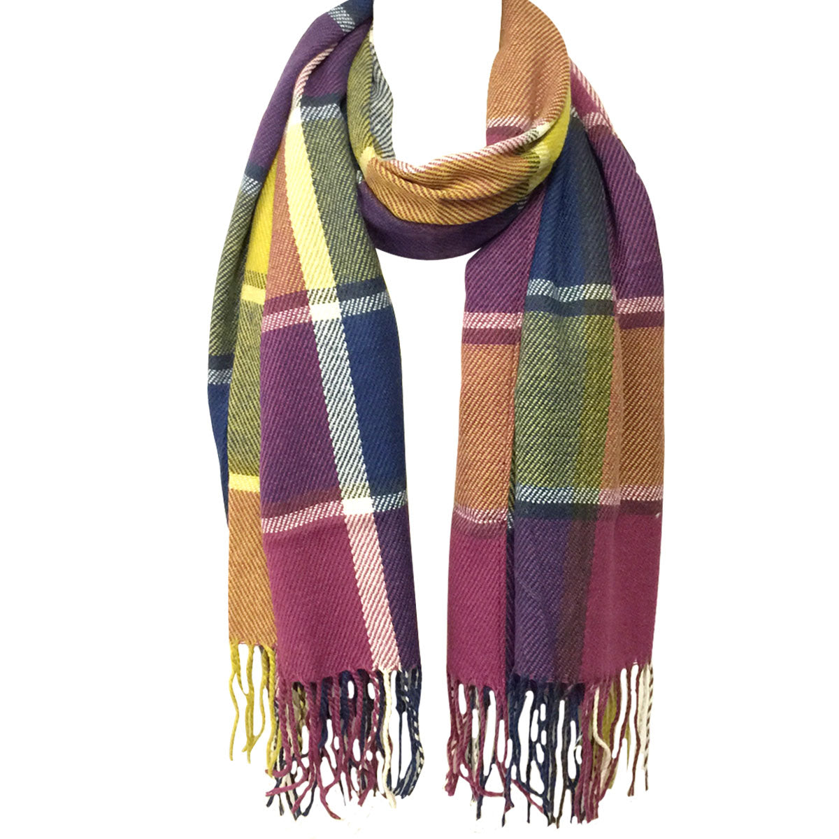 Wrapables Winter Warm Plaid Long Scarf Wrap