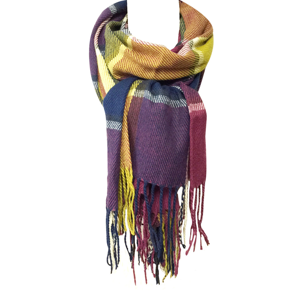 Wrapables Winter Warm Plaid Long Scarf Wrap