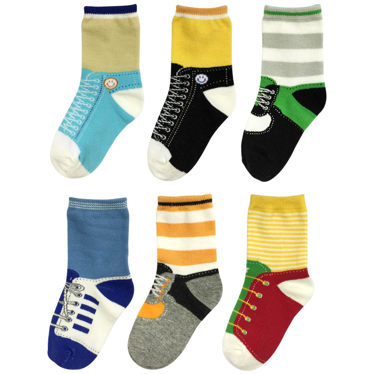 Wrapables Sporty Shoe Socks (Set of 6)