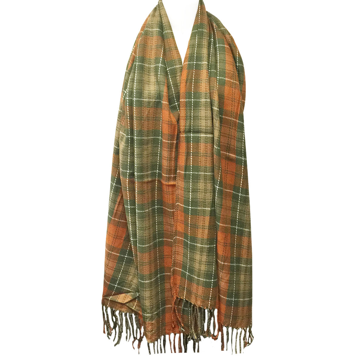 Wrapables Winter Warm Plaid Long Scarf Wrap