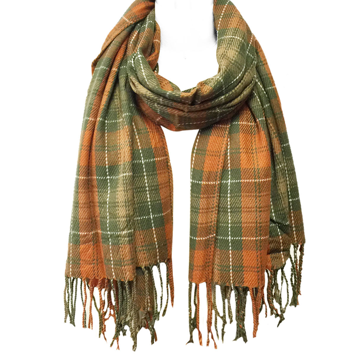 Wrapables Winter Warm Plaid Long Scarf Wrap