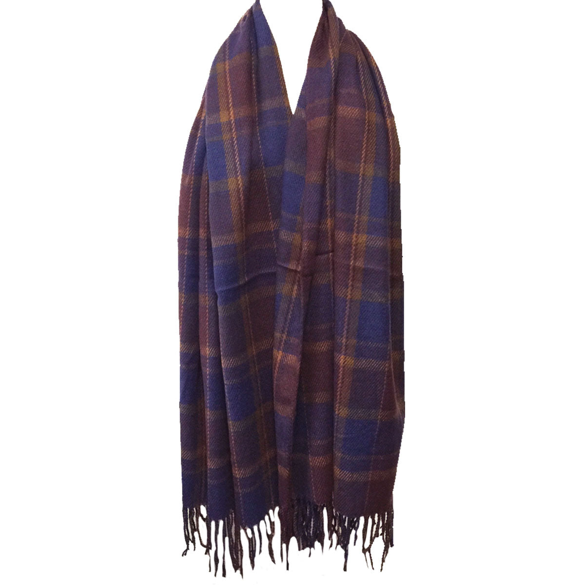 Wrapables Winter Warm Plaid Long Scarf Wrap