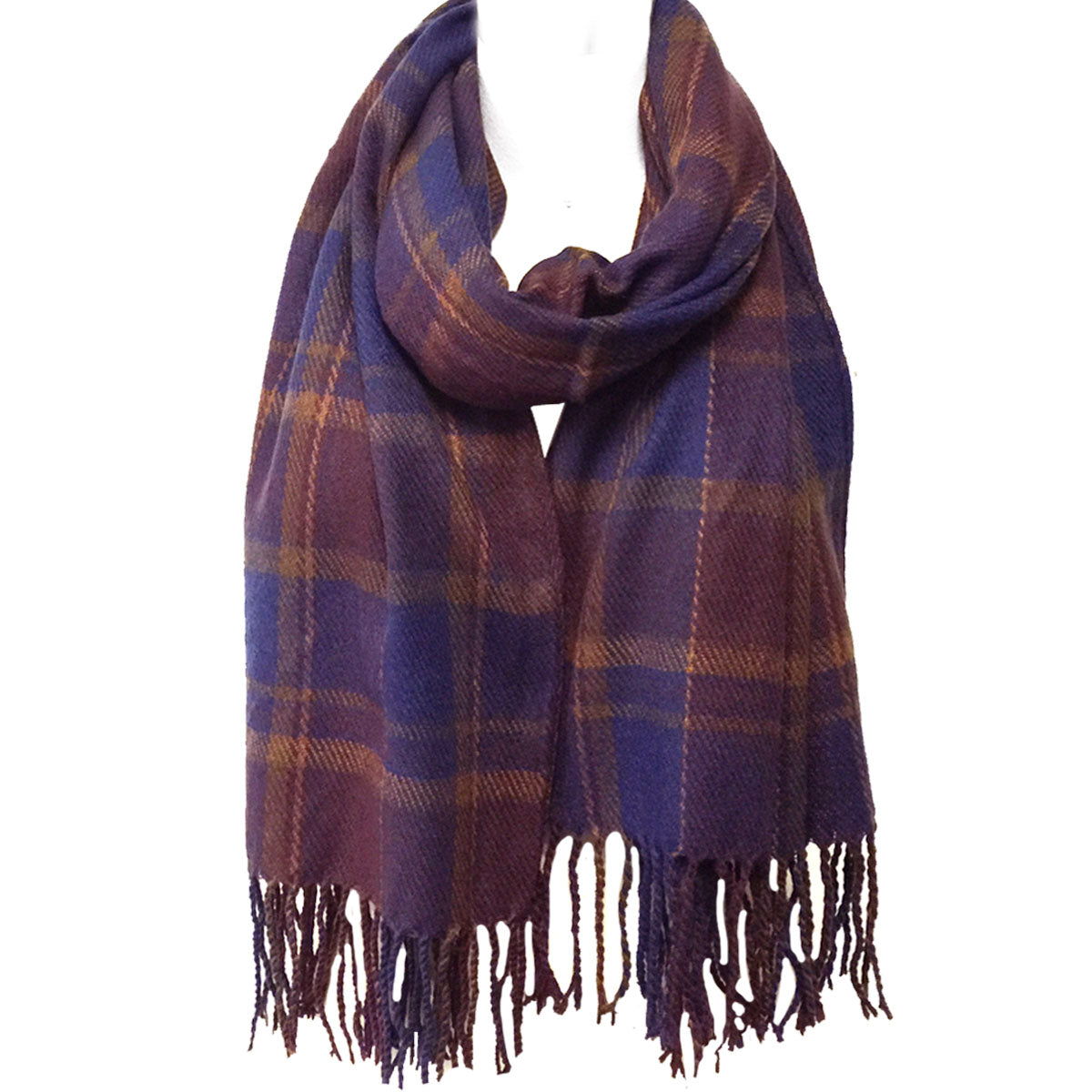 Wrapables Winter Warm Plaid Long Scarf Wrap
