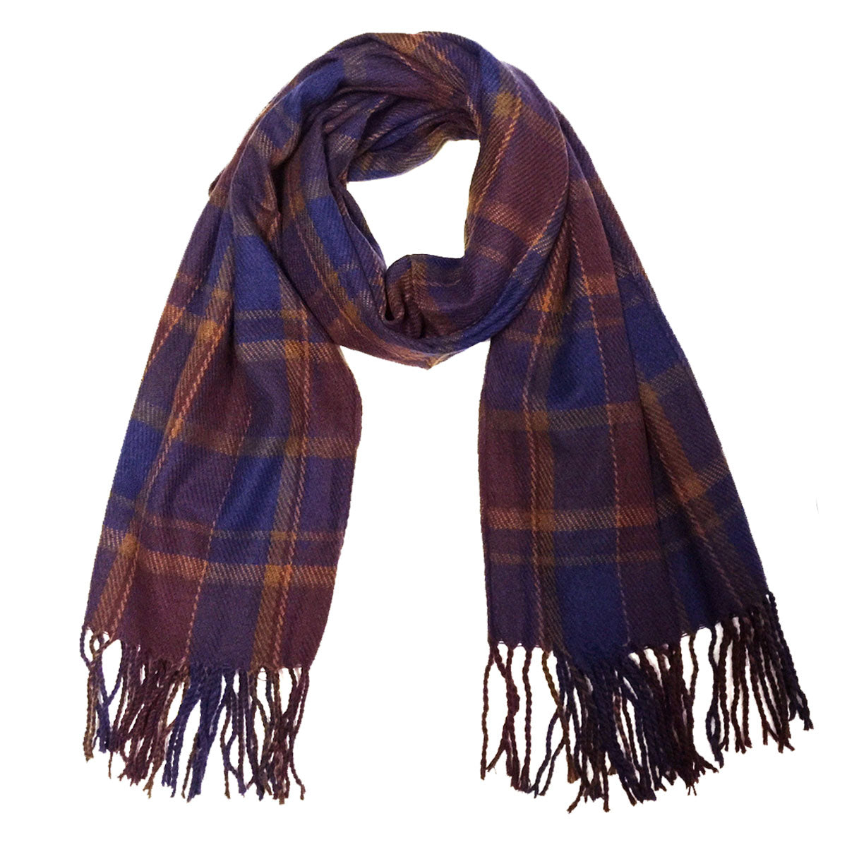 Wrapables Winter Warm Plaid Long Scarf Wrap