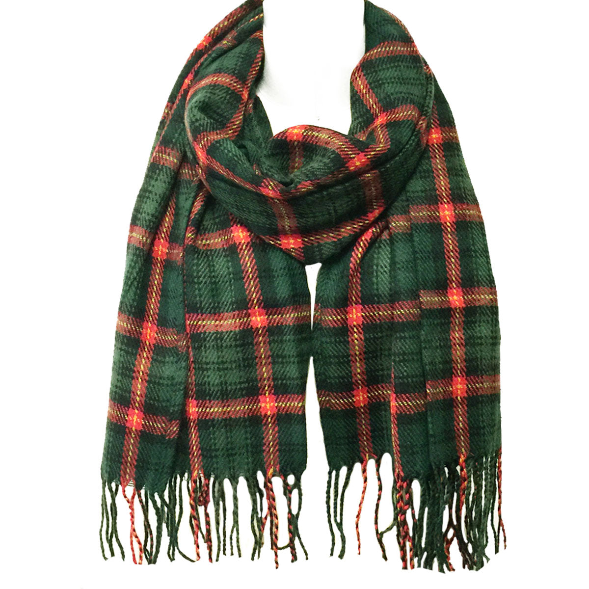 Wrapables Winter Warm Plaid Long Scarf Wrap